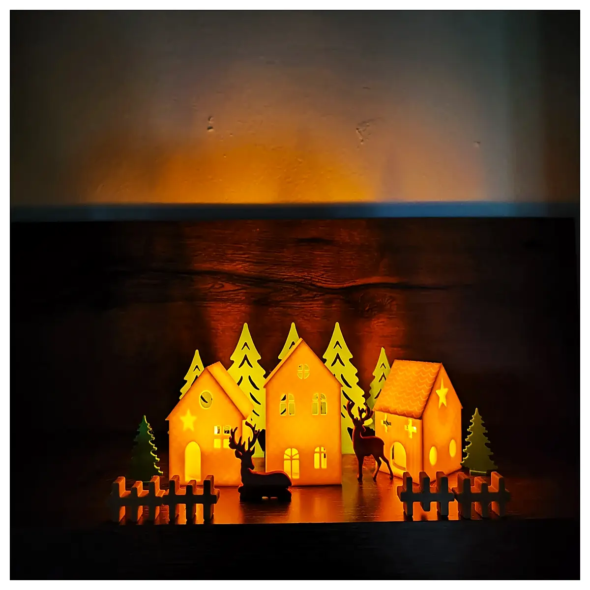 no support needed christmas village building blocks diy snowman houses decorations