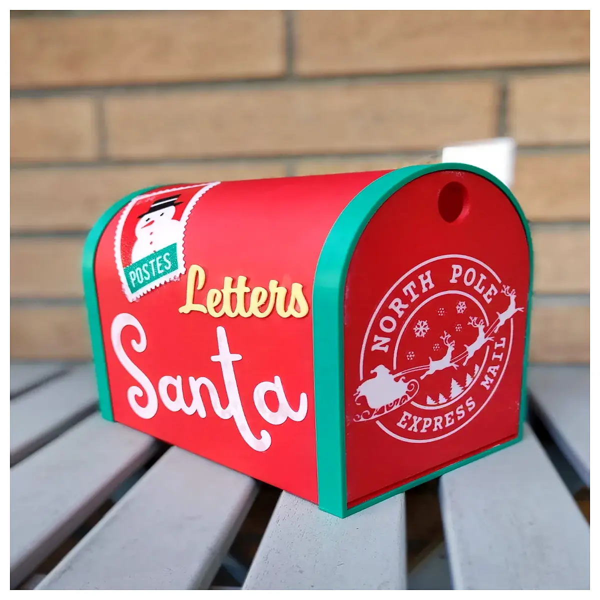 Christmas Mailbox Christmas Gift Box Holiday Decor Festive Presents Christmas Mailbox