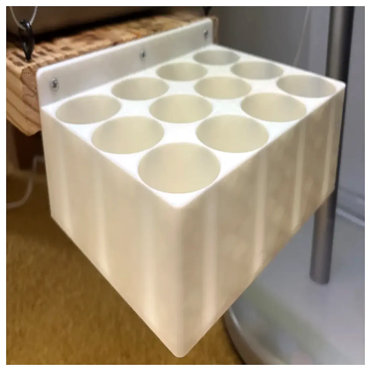 duty vinyl roll holder for wall mounting storage organizer
