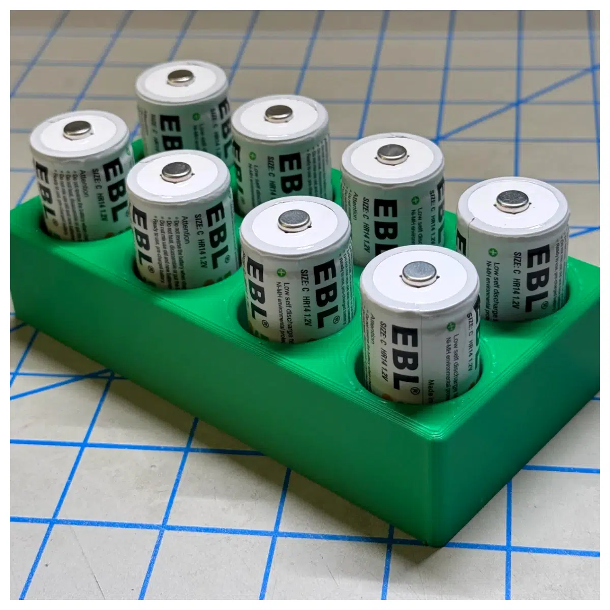 8x Vertical Battery Tray Holder Battery Stand 8 Pack Battery Case Charger Accessory Battery Storage