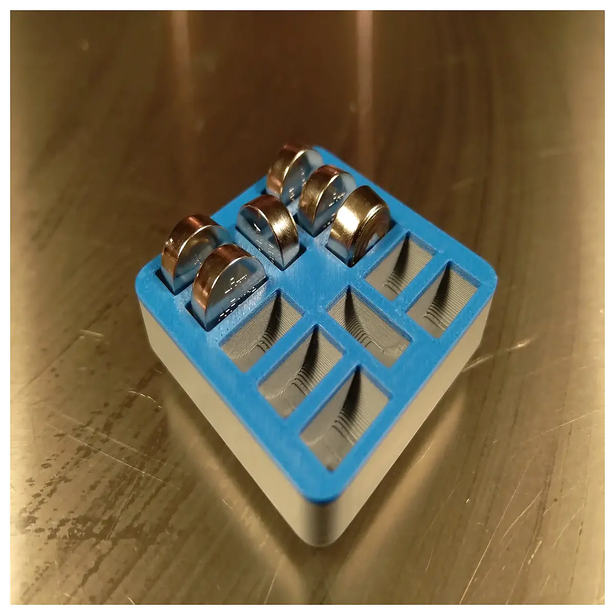 magnetic gridfinity organizer box for lr44 button cell batteries modular storage container for watch coin cells diy electronics parts bin