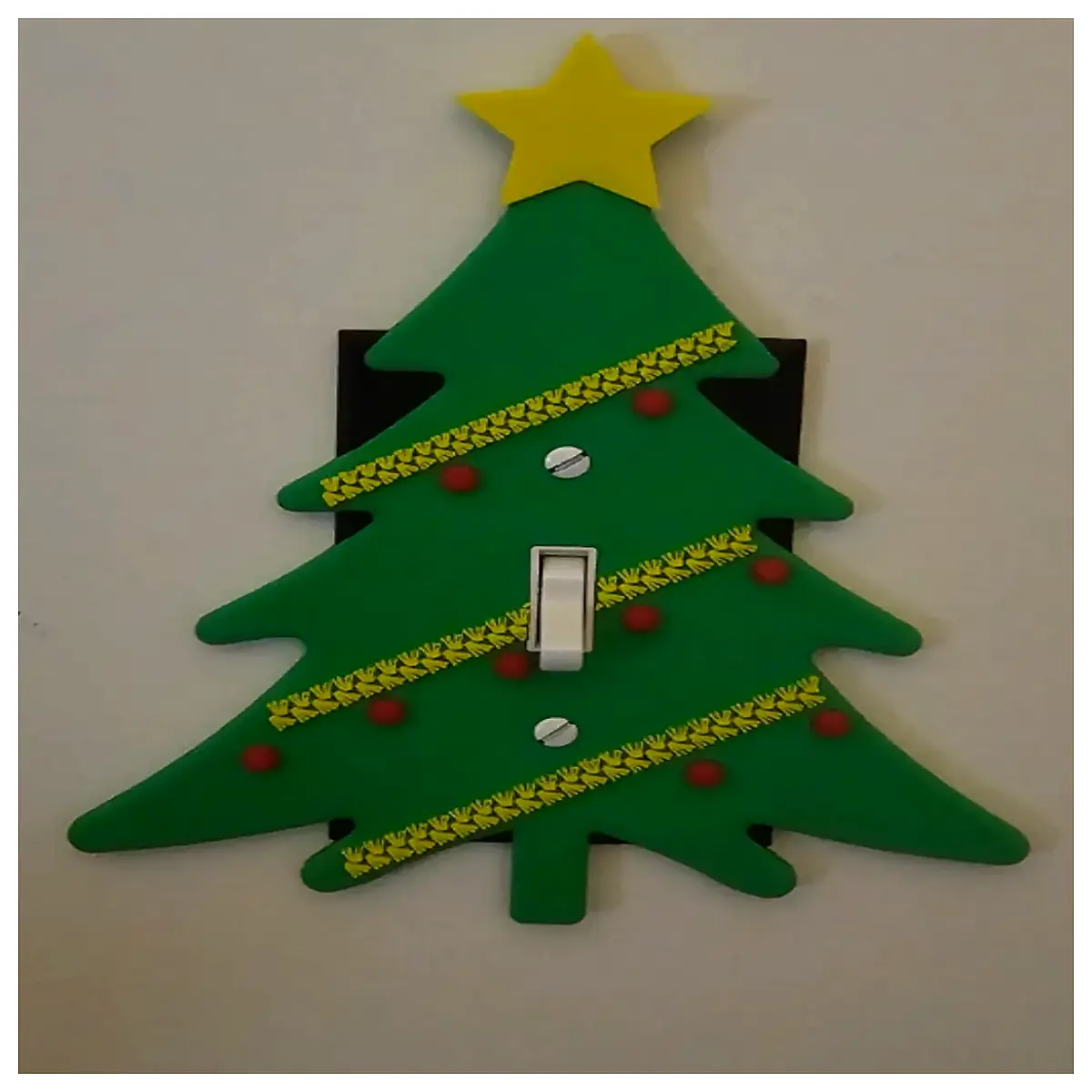 christmas tree switch cover plate holiday decor festive plastic protector