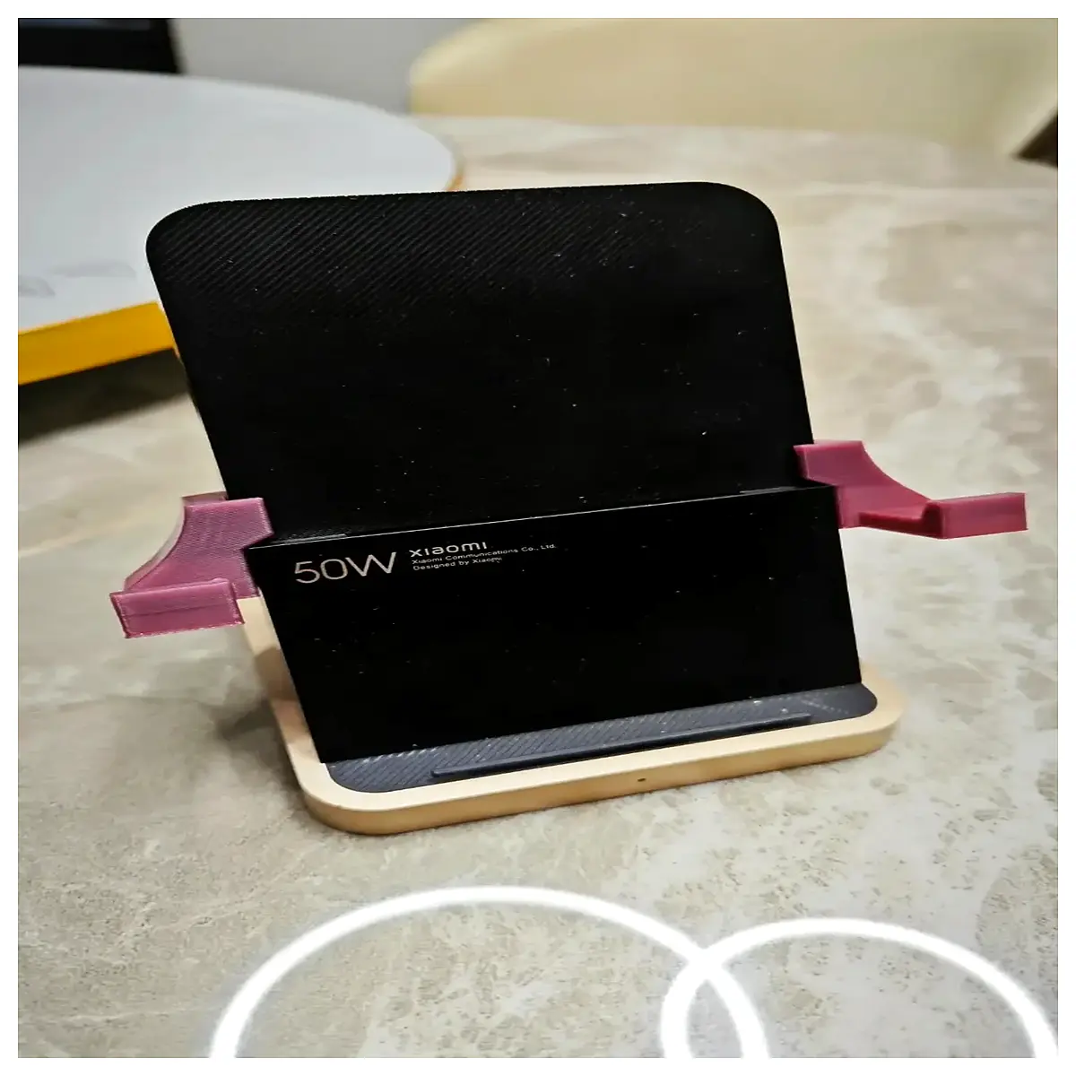 50W Wireless Charger Phone Stand Horizontal Charging Mobile Accessories Fast Charge