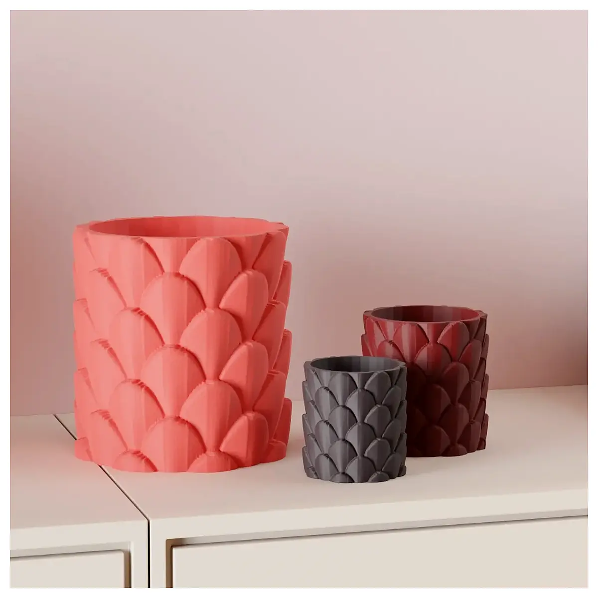 Dragon Scale Plant Pot Fantasy Scale Flower Pot Simulation Greenery Decoration Indoor Garden Ornament Dragon Scale Pot