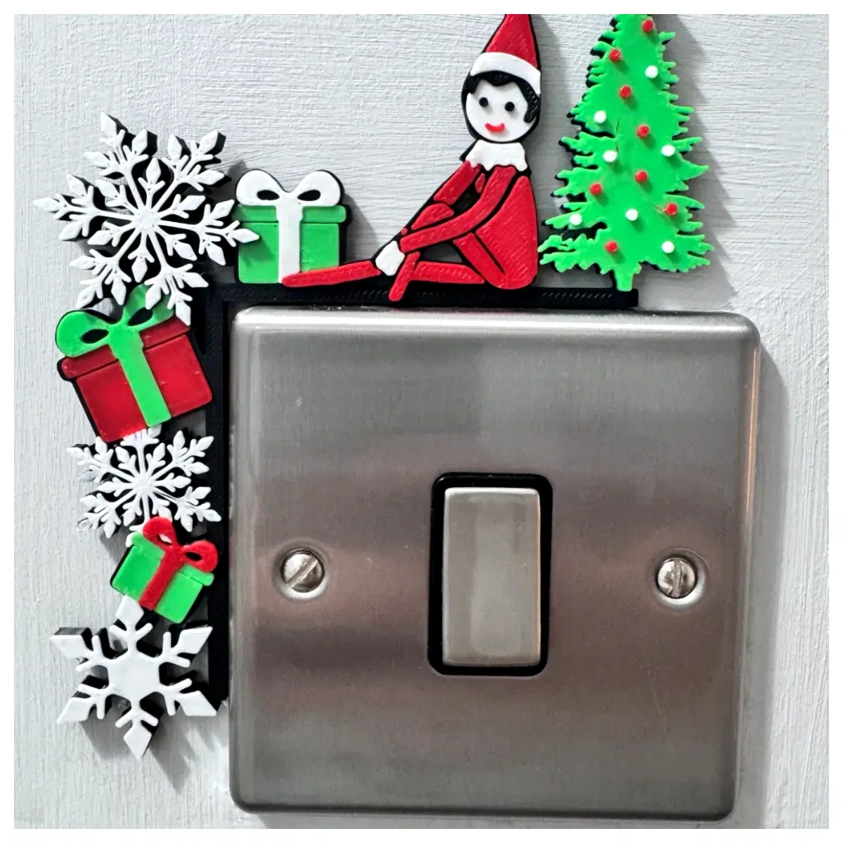 cute elf corner decor for christmas string lights switch cover holiday home accents