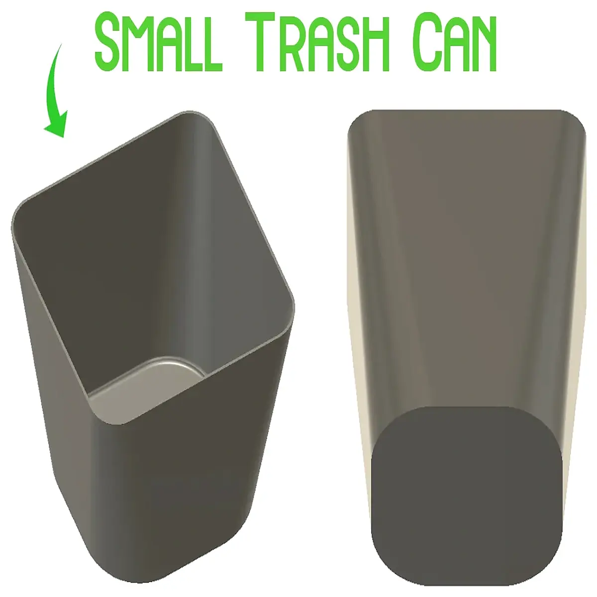 Small Trash Can 2 Gallon Kitchen Bin Wastebasket Home Cleaning Organizer Waste Collection Bucket