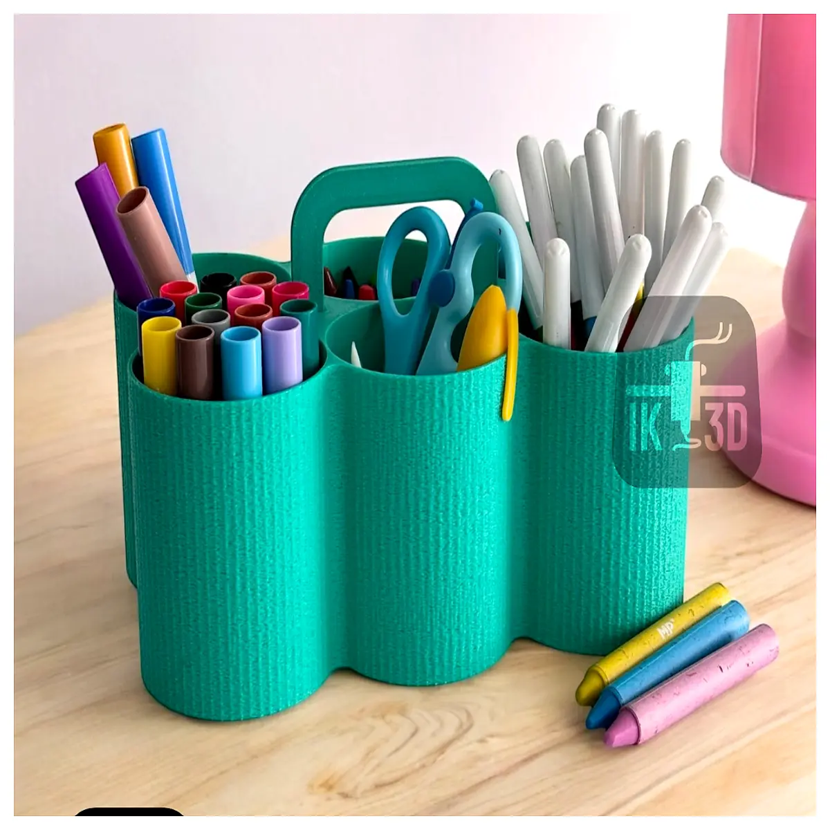 6 Compartment Pencil Case Organizer Desk Storage Box Pen Holder Stationery Supplies 6 Section Organizer