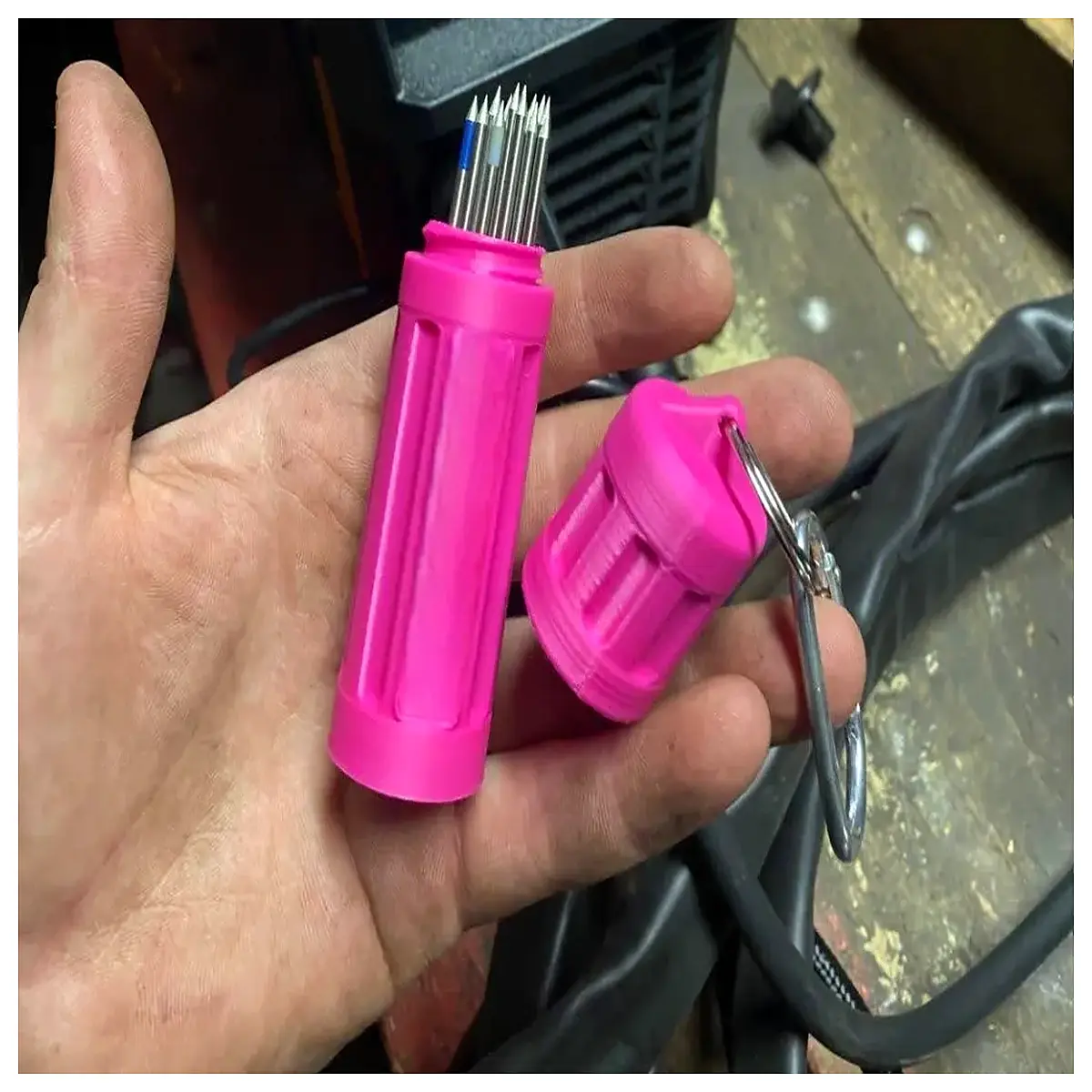 TIG Welding Tungsten Cup Holder 90mm Storage Container Tungsten Protection Welding Accessories