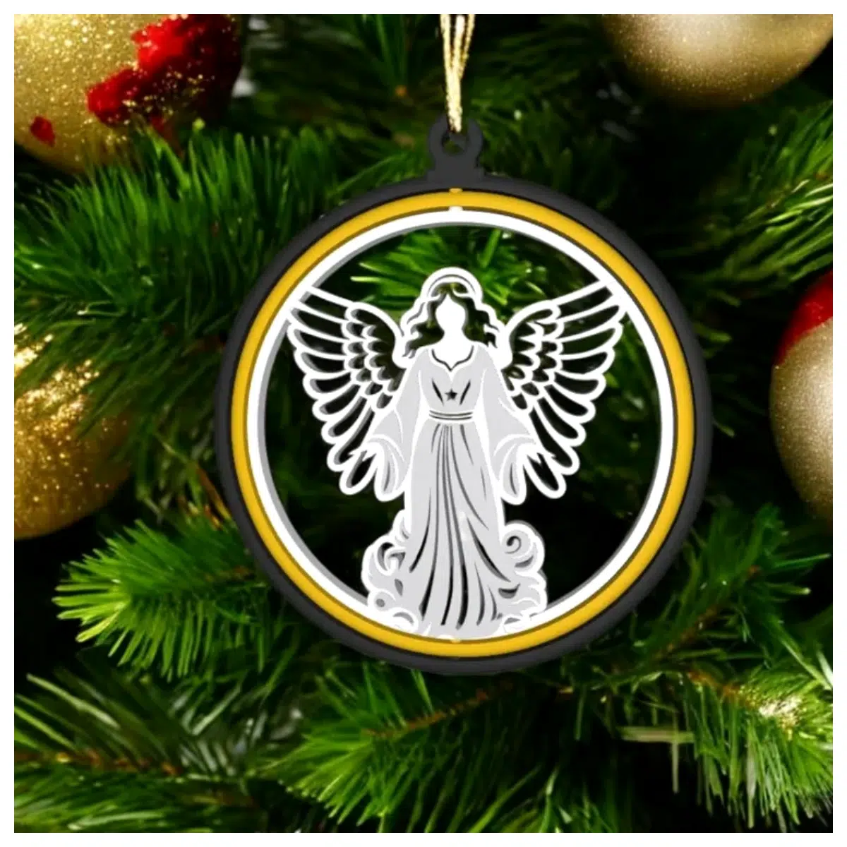 Rotating Angel Ornament Christmas Tree Decoration Rotating Angel Figurine Christmas Festive Gift Rotating Angel Toy