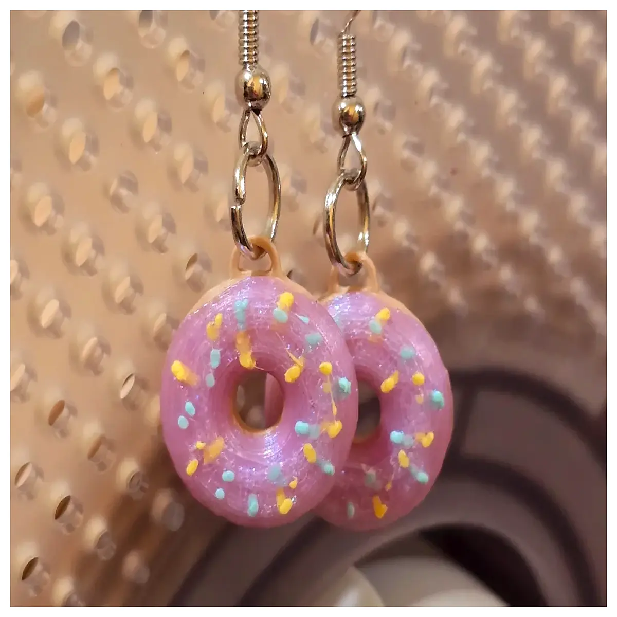3D Printed Donut Earrings Women s Cute Cartoon Earring Donuts Accessories Christmas New Year