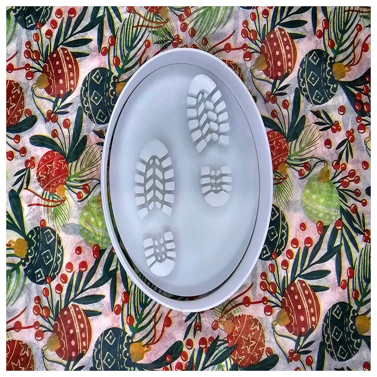 Santa Footprint Cookie Molds DIY Cookie Making Christmas Decorations Baking Supplies Cookie Accessories