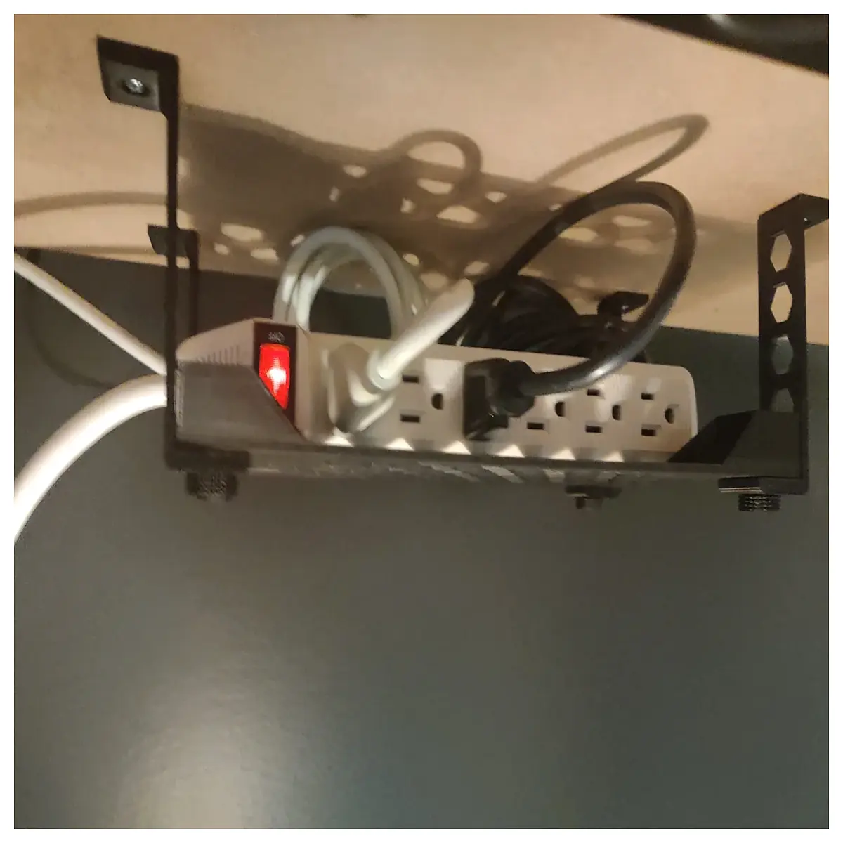 Desk Cable Organizer Durable Powerful Space Saving Computer Desk Under Desk Storage Cable Management Tray