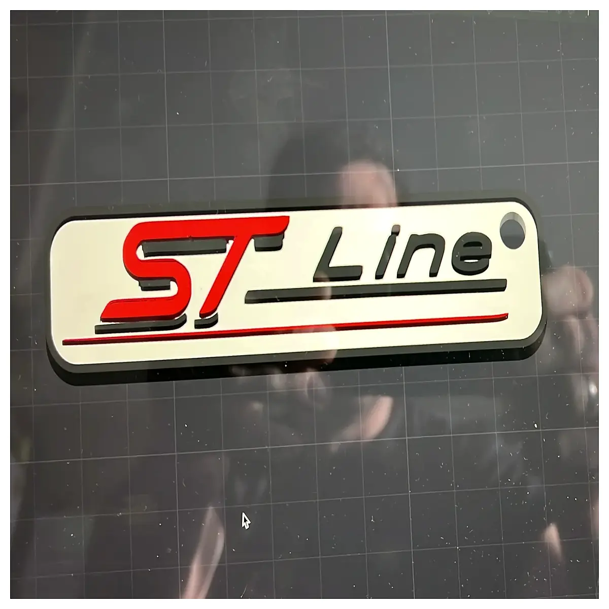 ST Line Car Key Chain Auto Keyring Key Holder Smart Key Accessory Car Parts Key Chain