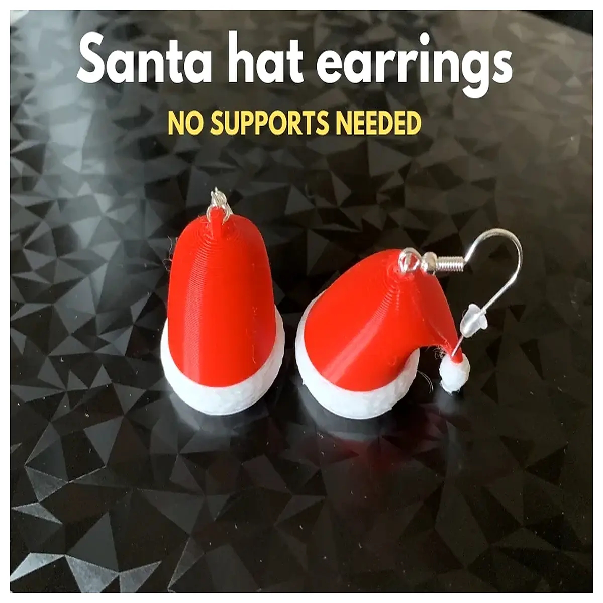 Christmas Hat Earrings Women Winter Festive Decoration Christmas Accessories Holiday Gift Ornament Earrings