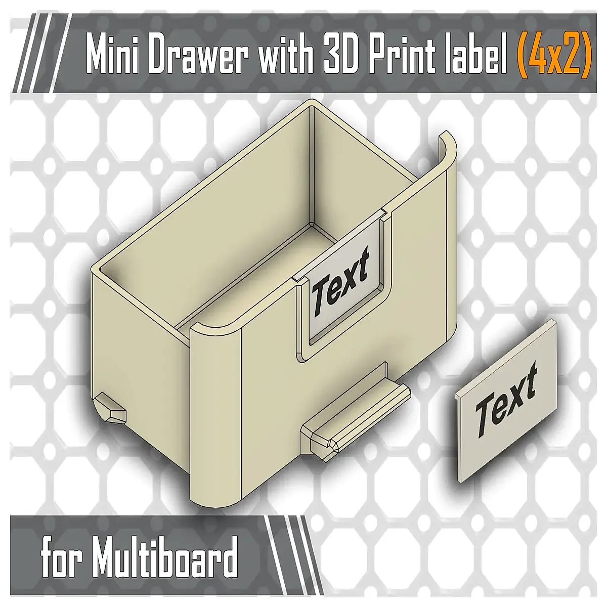 mini drawer organizer with printable labels 4x2 multi compartment small parts storage box