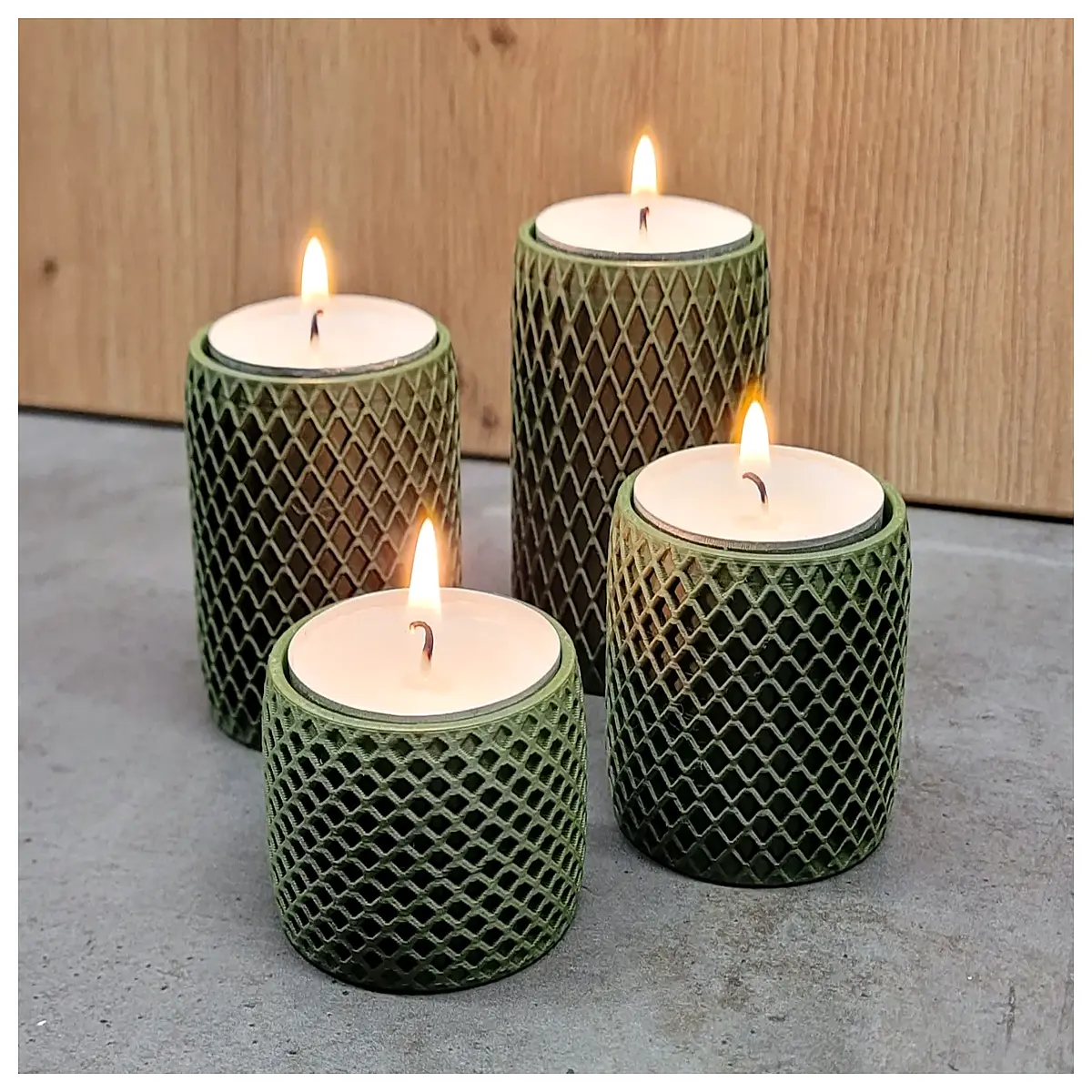 Geometric Pillar Candle Holder Decorative Tabletop Accent Festival Gift Candle Display Multi sided Design Home Decor Accessory