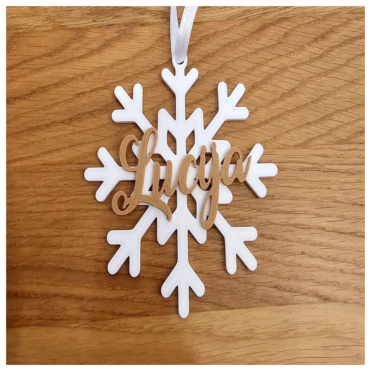 personalized snowflake christmas ornaments custom name engraving holiday tree decorations keepsake gifts for family