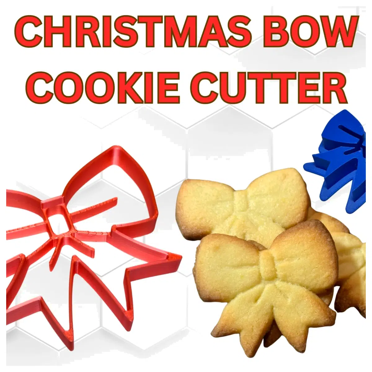 christmas cookie cutters set bow shape holiday baking molds for gingerbread decorations