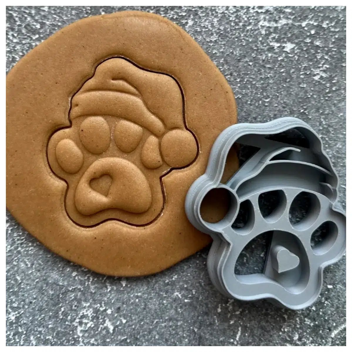 Christmas Dog Paw Cookie Molds Fun Paw Prints Baking Decor Holiday Gift Pet Treat Accessories