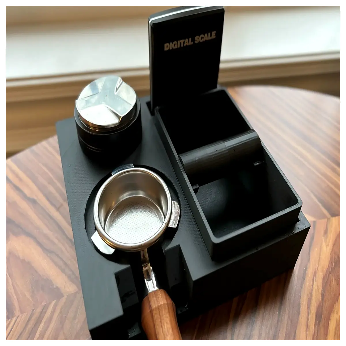 Coffee Grinder Hopper with Tapping Box 54mm 58mm Coffee Powder Press Coffee Tools Grind Coffee Beans