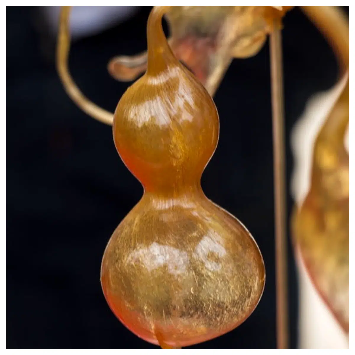hand blown sugar art gourd figurine traditional chinese candy craft edible decoration for festival gifts
