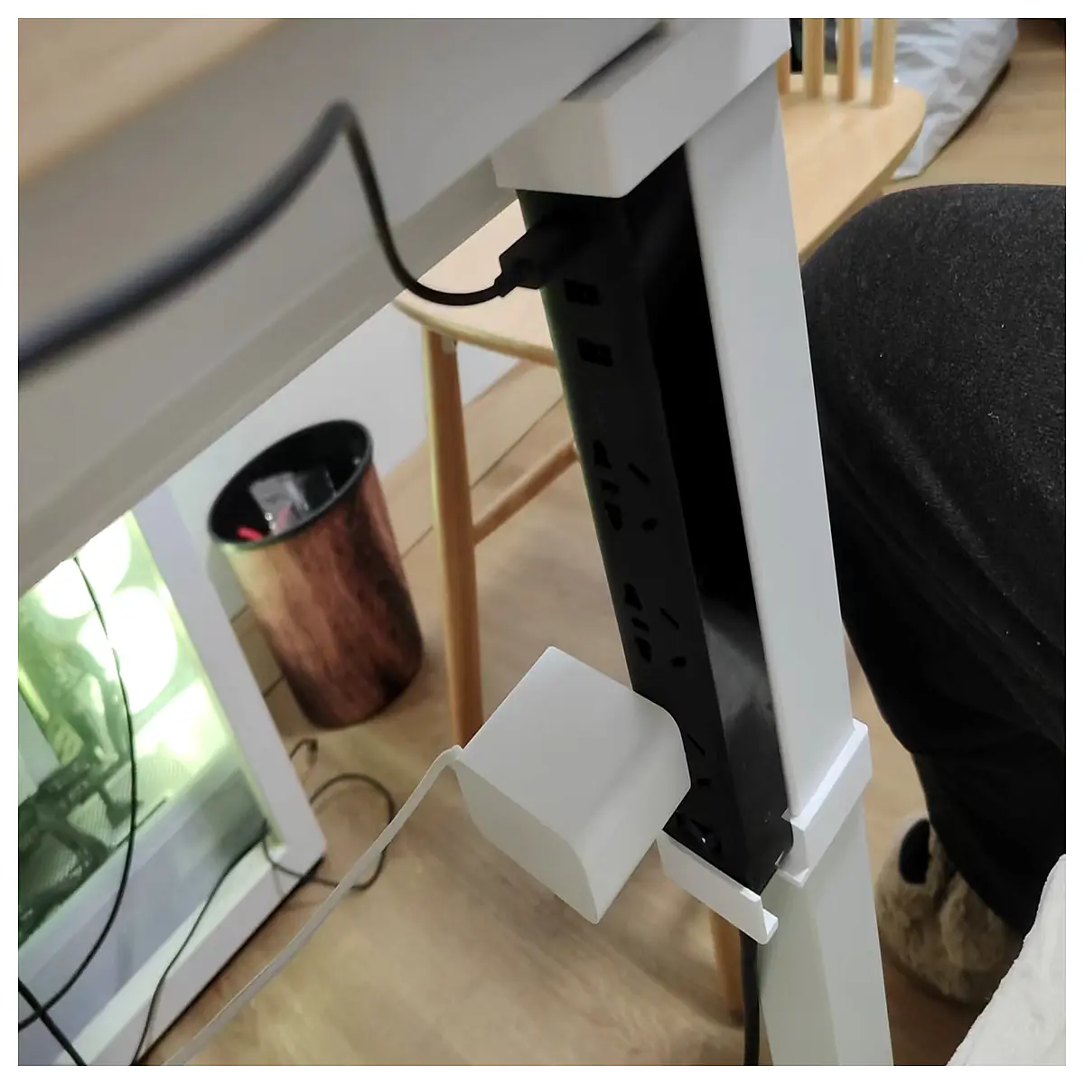 Cable Tray Table Leg Holder Desk Support Wall Mount Home Organization Lazy Person Table Accessories Easy Installation
