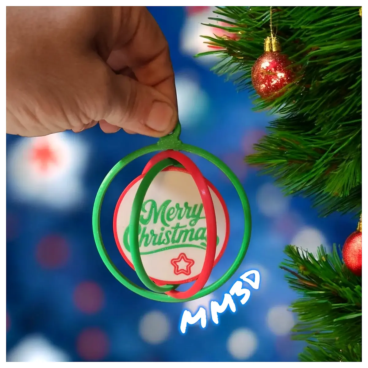 Rotating Christmas Ornament Rotating Ring Festive Gift Christmas Decoration Christmas Tree Accessory Rotating Toy Rotating Christmas Display