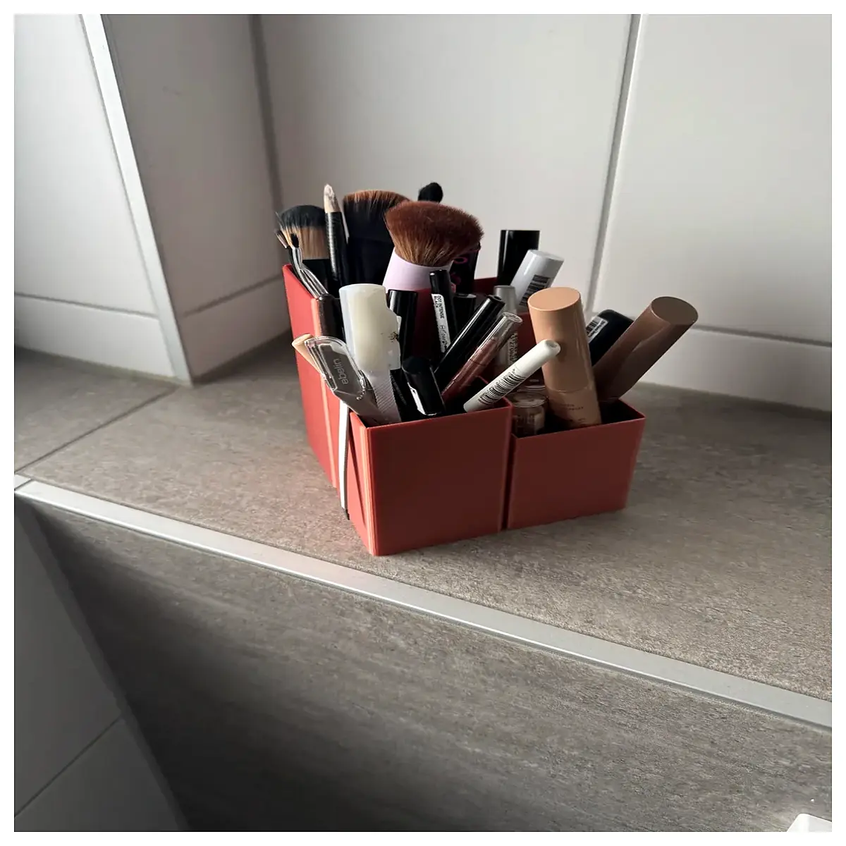 acrylic makeup organizer with drawers for vanity table counter storage clear cosmetic box