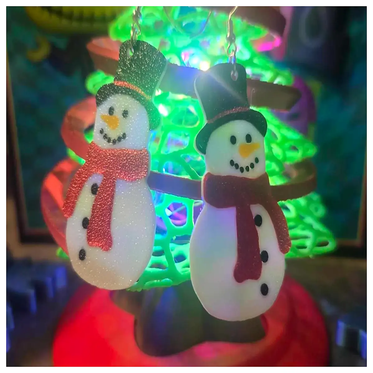 Snowman Earrings Women Winter Festive Decoration Christmas Gift Snowflake Theme Accessories Cute Earrings for Girls