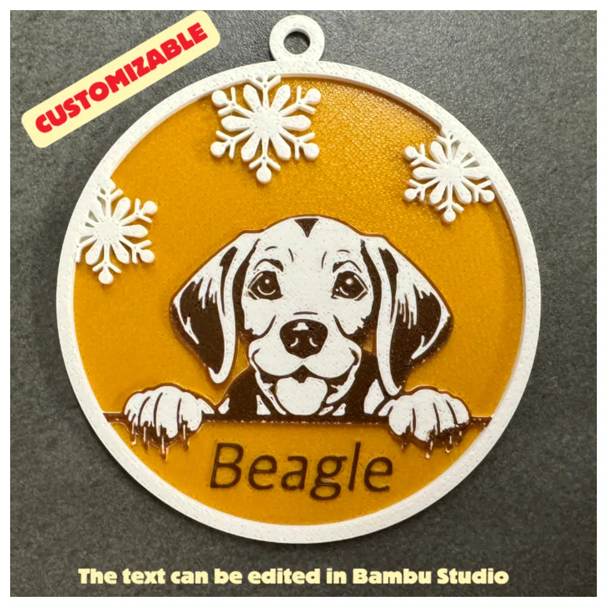 cute christmas beagle dog ornament for tree holiday puppy decoration festive pet lover gift