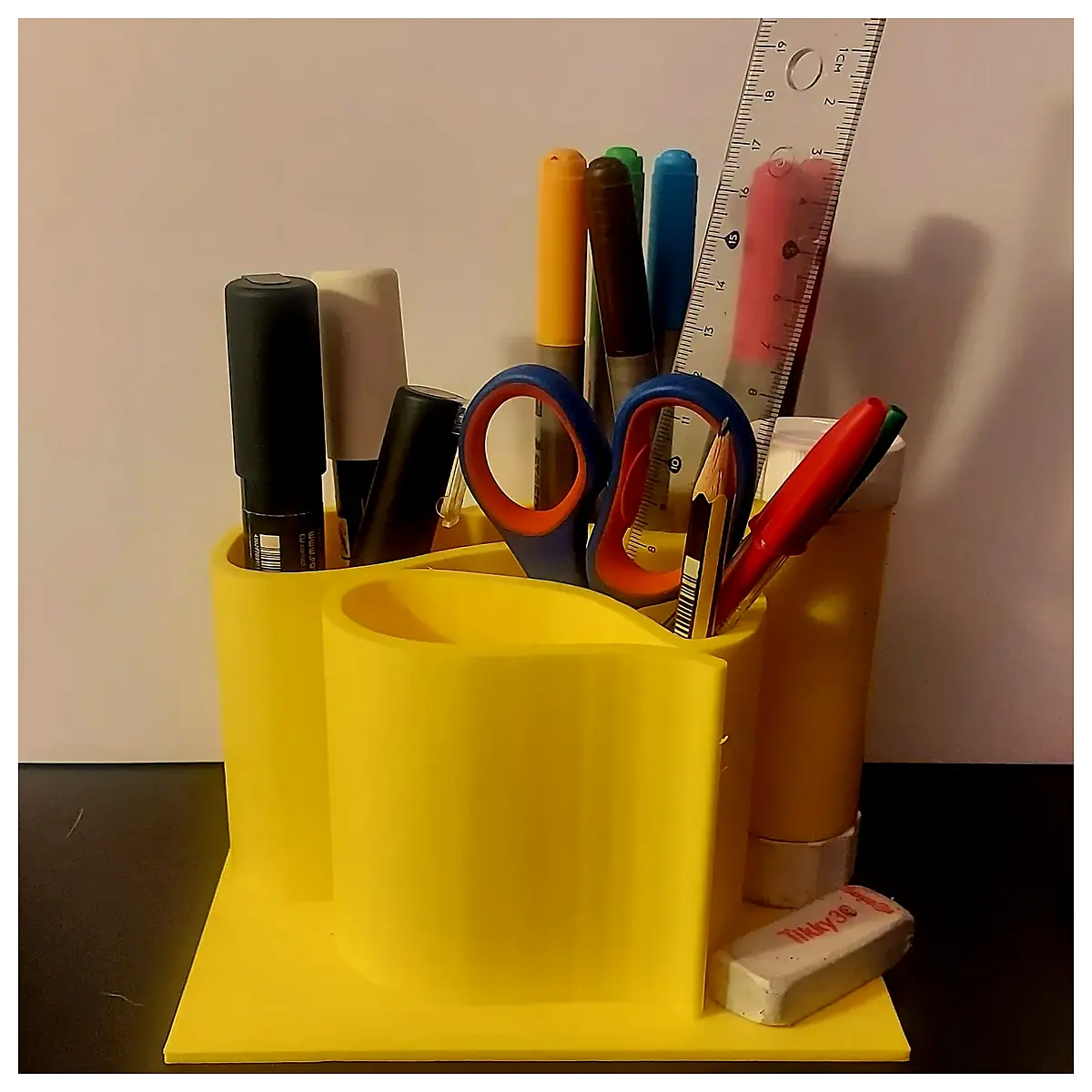 asymmetrical art desk organizer modern storage for pens pencils stationery aesthetic office supplies home decor