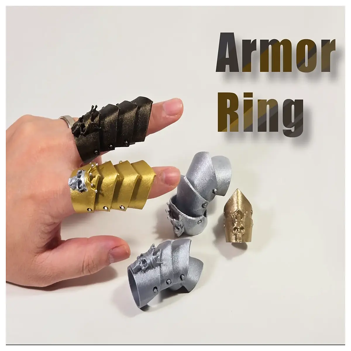 Curved Armor Ring Royal Skull Ring Accessories Jewelry Decoration Skull Gift