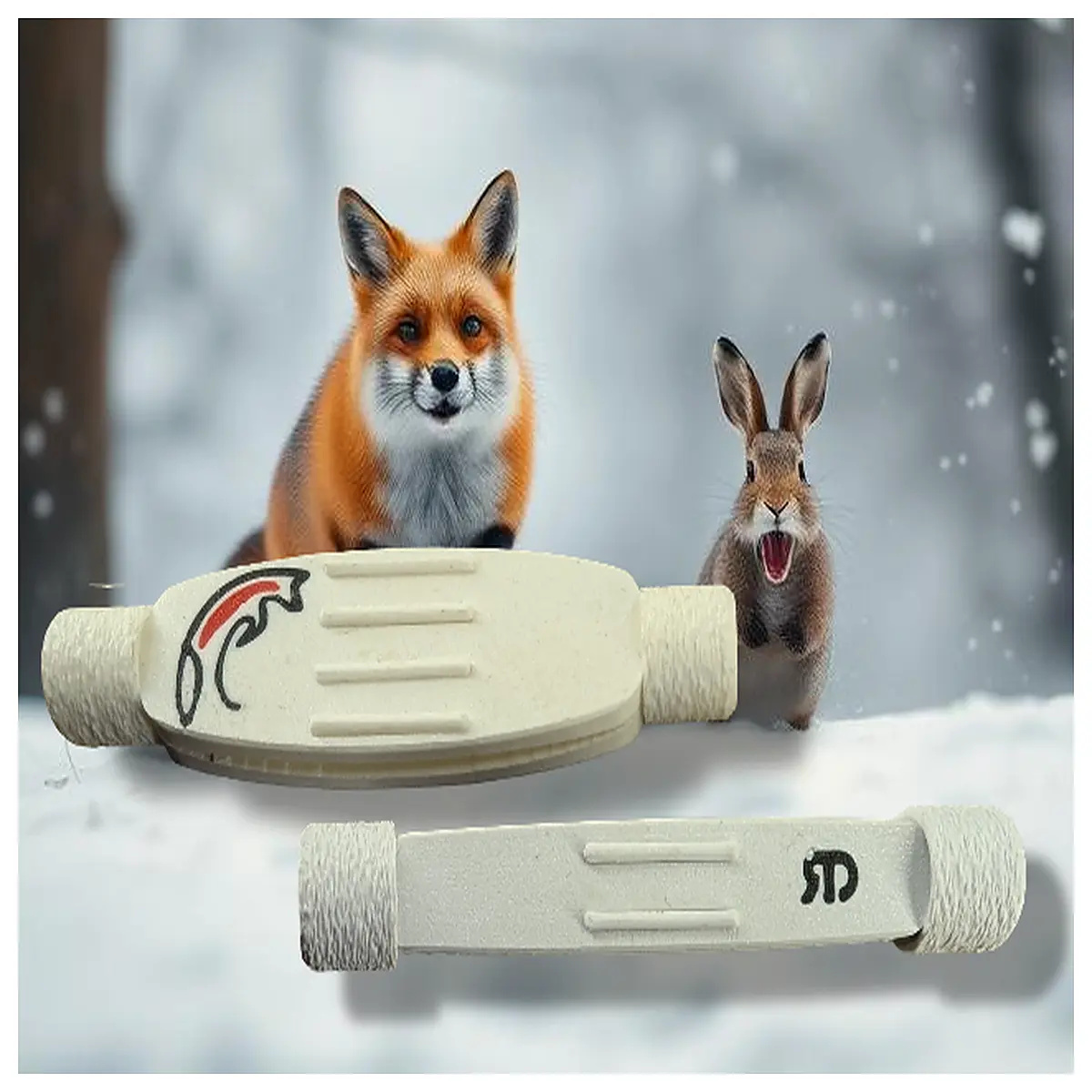 Fox Predator Cry Rabbit Toy Realistic Animal Figure Educational Kids Gift Role Play Learning