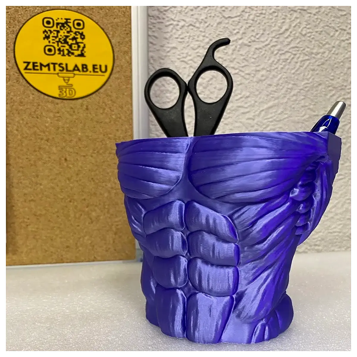 muscular pencil holder desk organizer grip pen cup office supplies