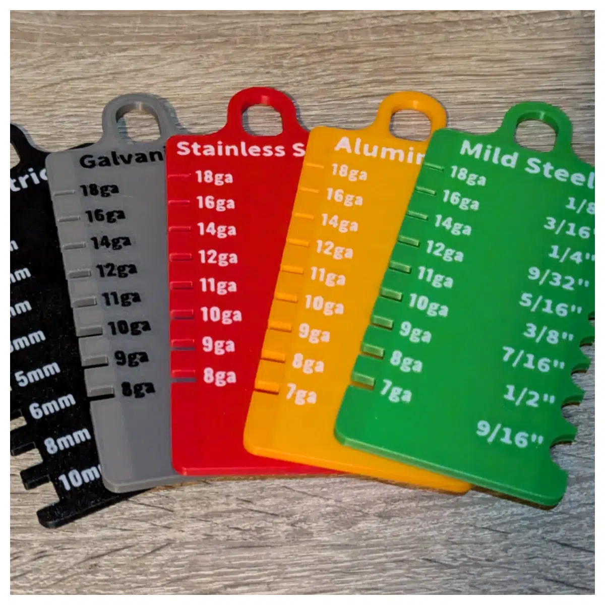 Multi Sheet Thickness Gauge Ruler Measuring Tool for Plates Precise Measurement Surface Inspection Dimension Verification