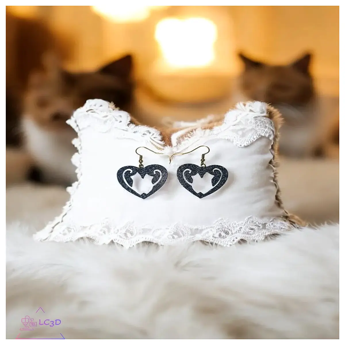 Cat Earrings Women s Cute Simulation Pet Jewelry Love Cat Earrings Girl Gift