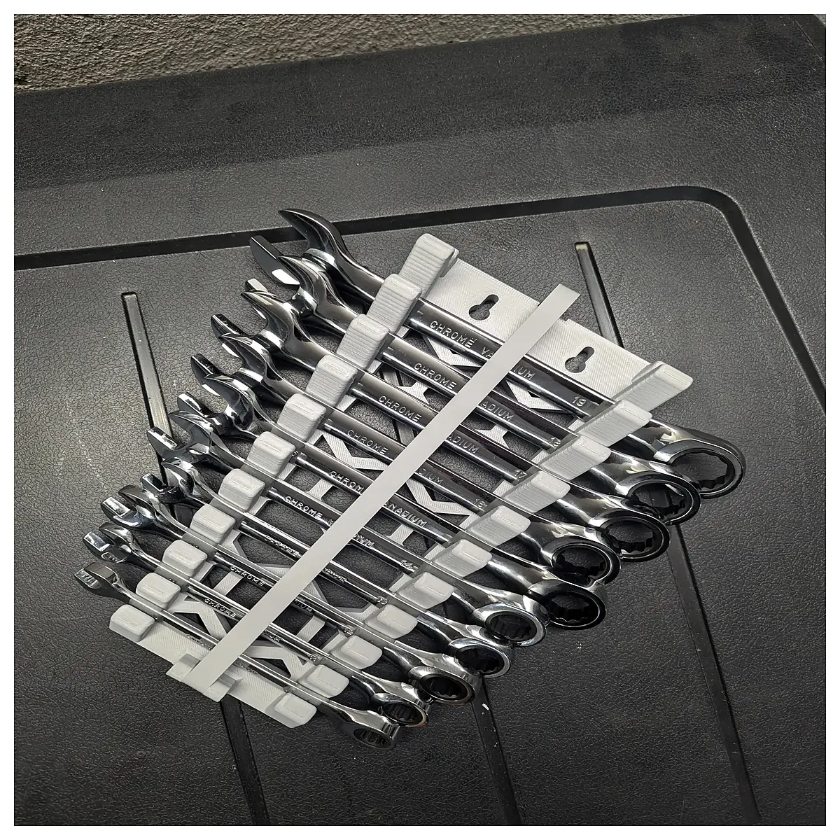 magnetic wrench holder rack organizer for garage wall toolbox storage duty