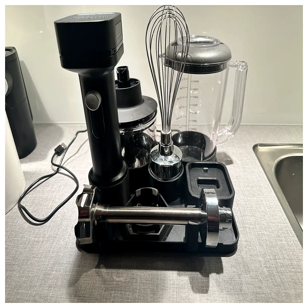 hand blender holder accessory for immersion mixer base storage