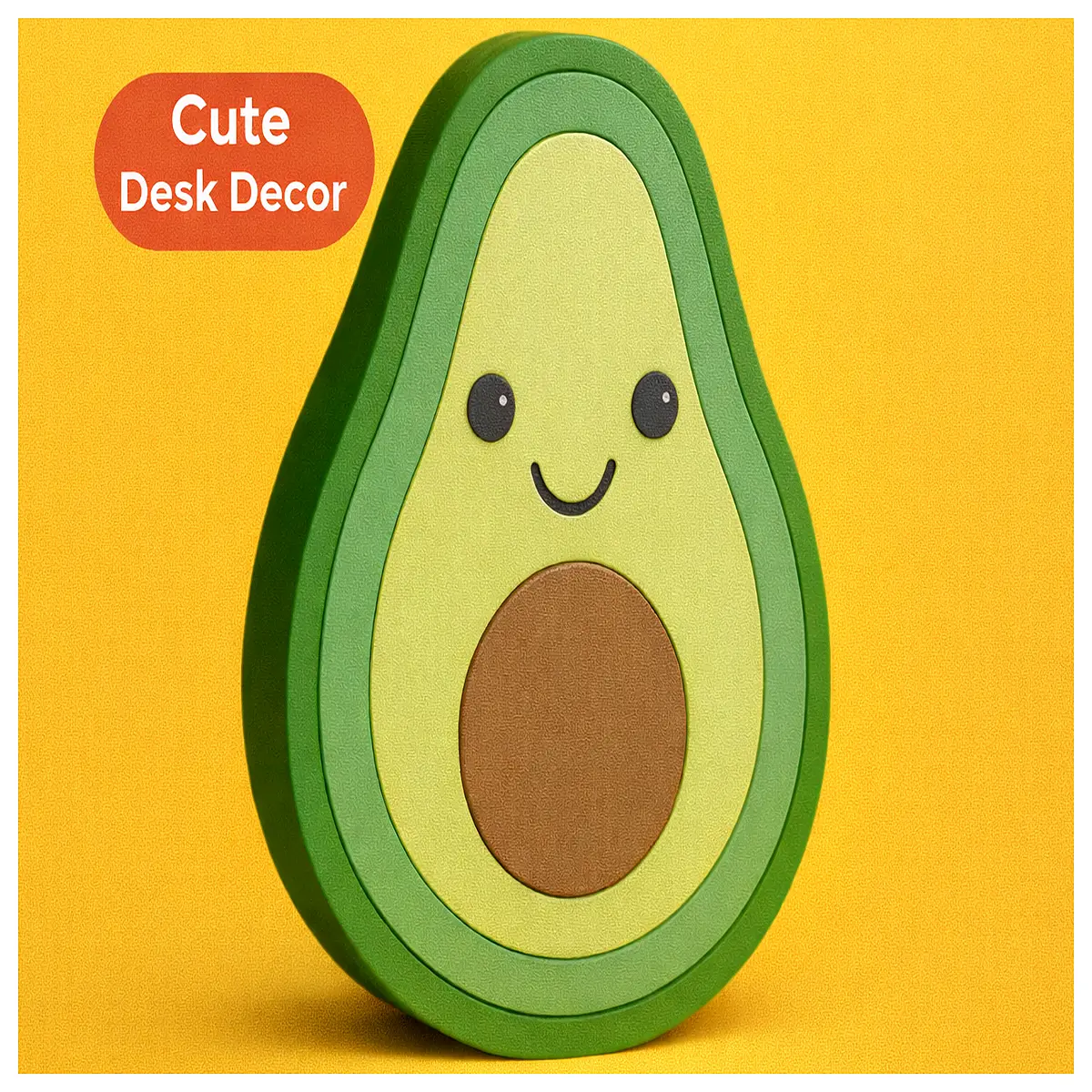 Cute Smiling Avocado Desk Figurine Creative Fruit Decoration Kitchen Living Room Decor Gift Idea Placement Tips