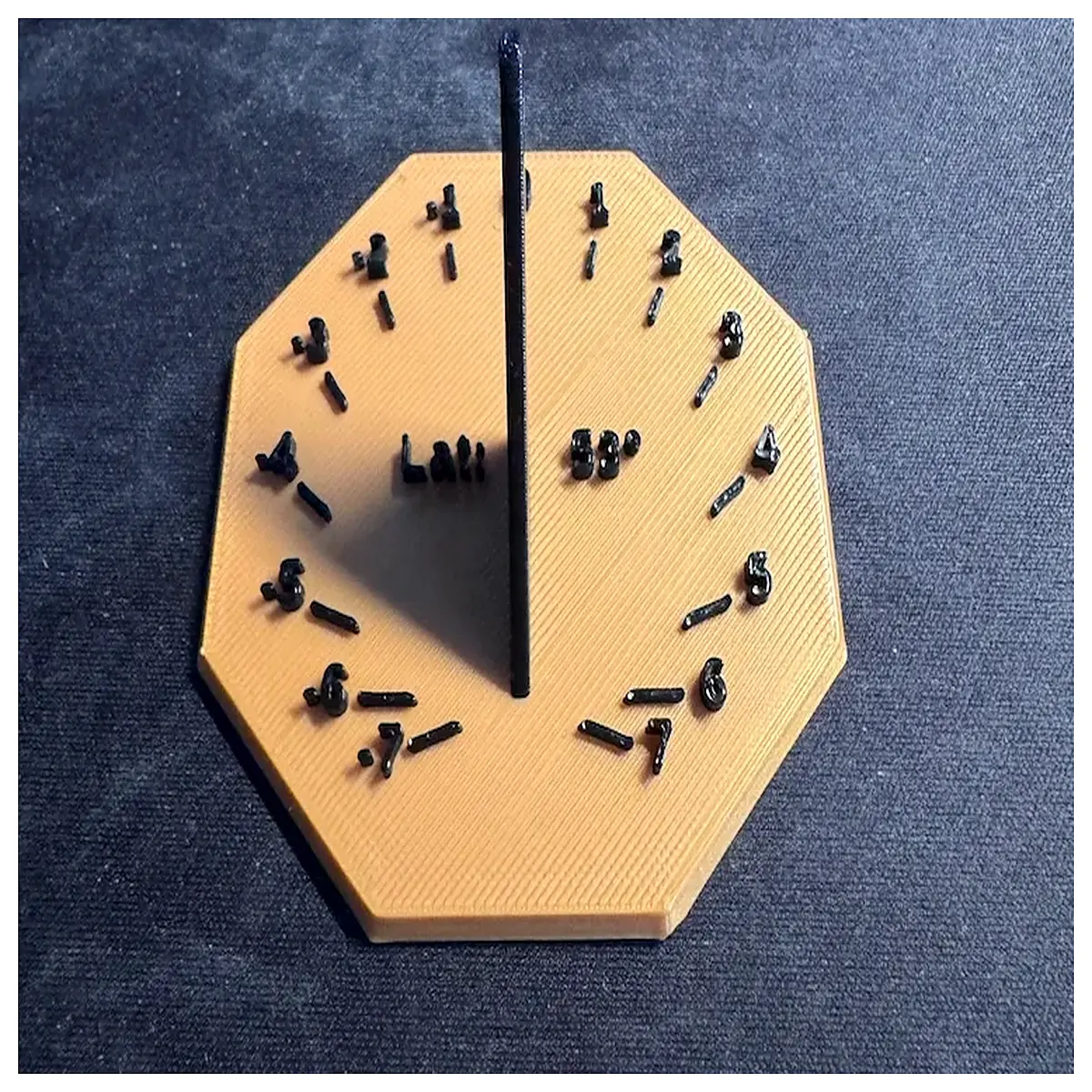 parametric sundial clock diy printed solar timepiece geometric desk ornament engineering science gift modular assembly