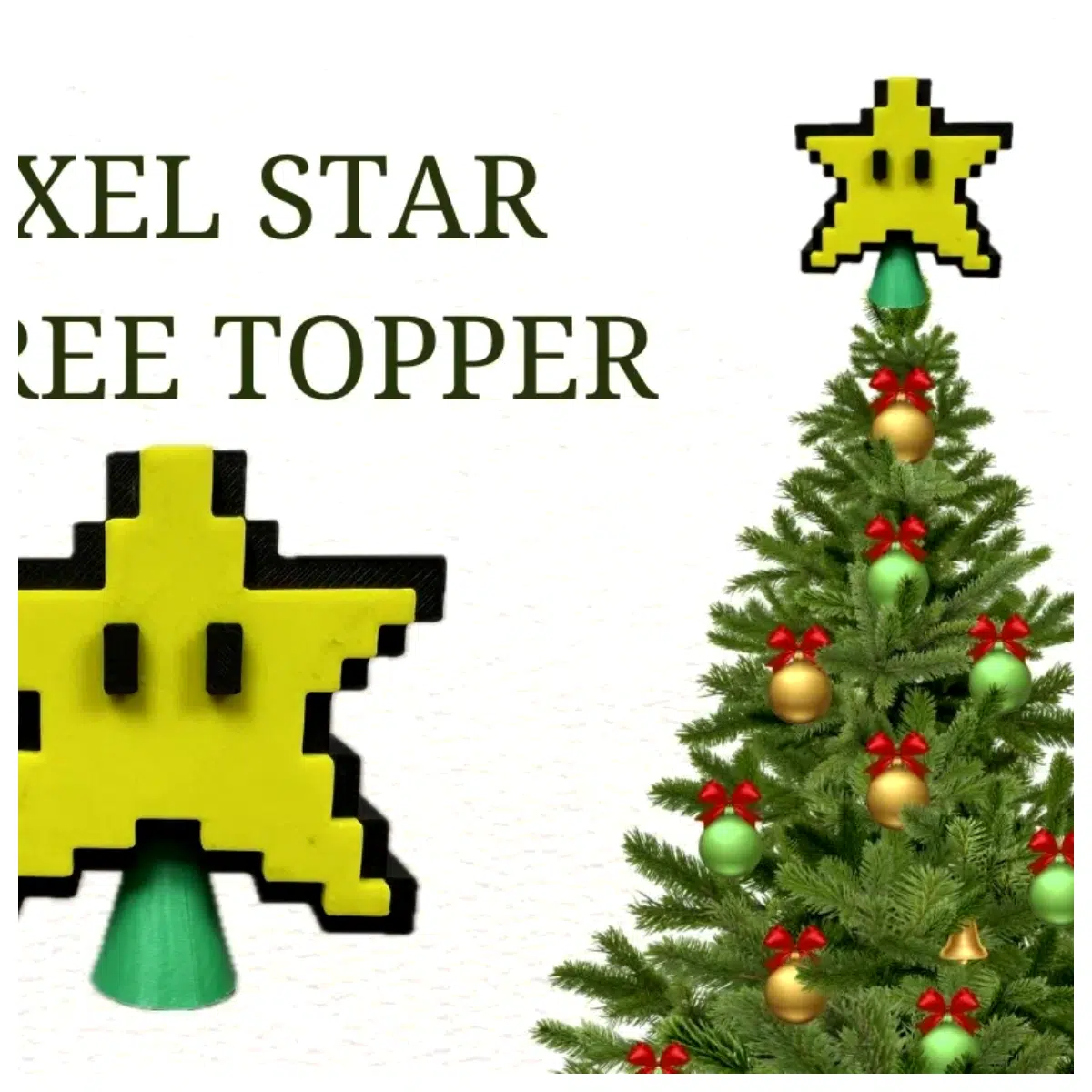 Pixel Star Decorations Video Game Theme Decor Party Supplies Gift Desktop Ornament Pixel Art Accessories