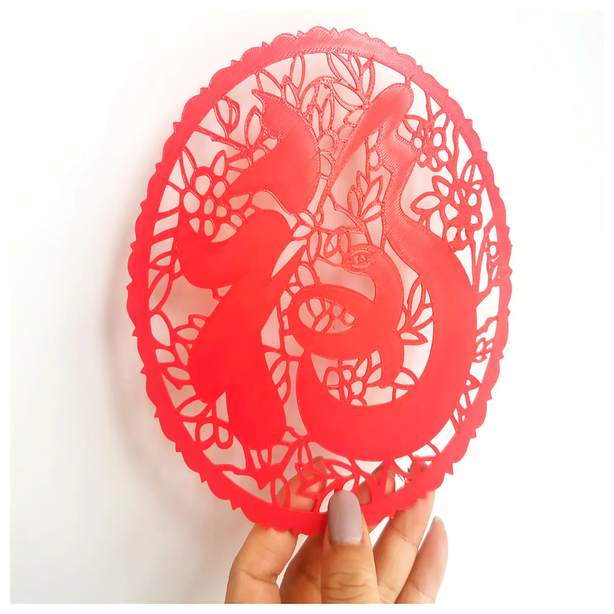 chinese new year snake year red window stickers festive paper cutting decor for home door spring festival lucky fu character