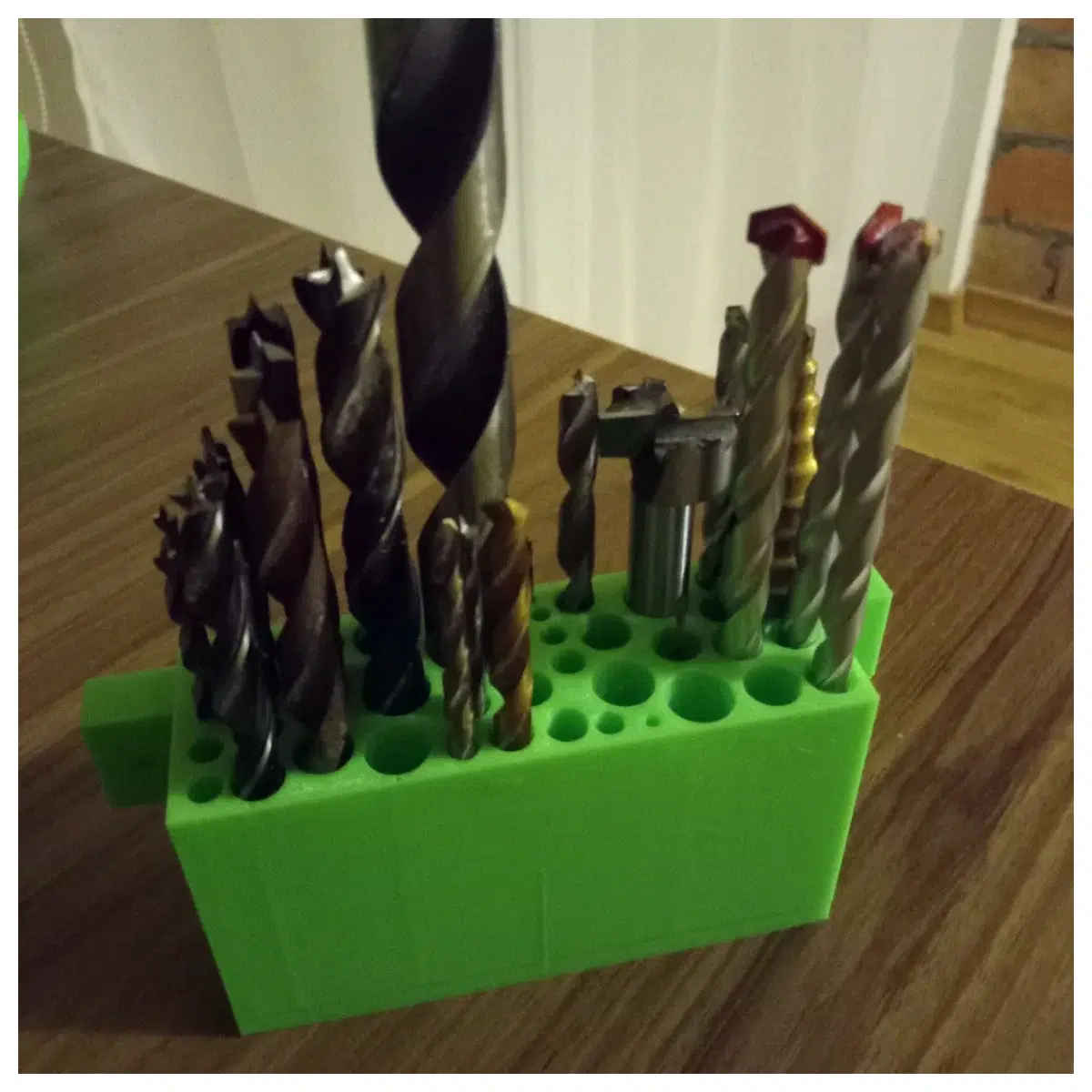 magnetic drill bit holder organizer rack storage wall mount toolbox accessory