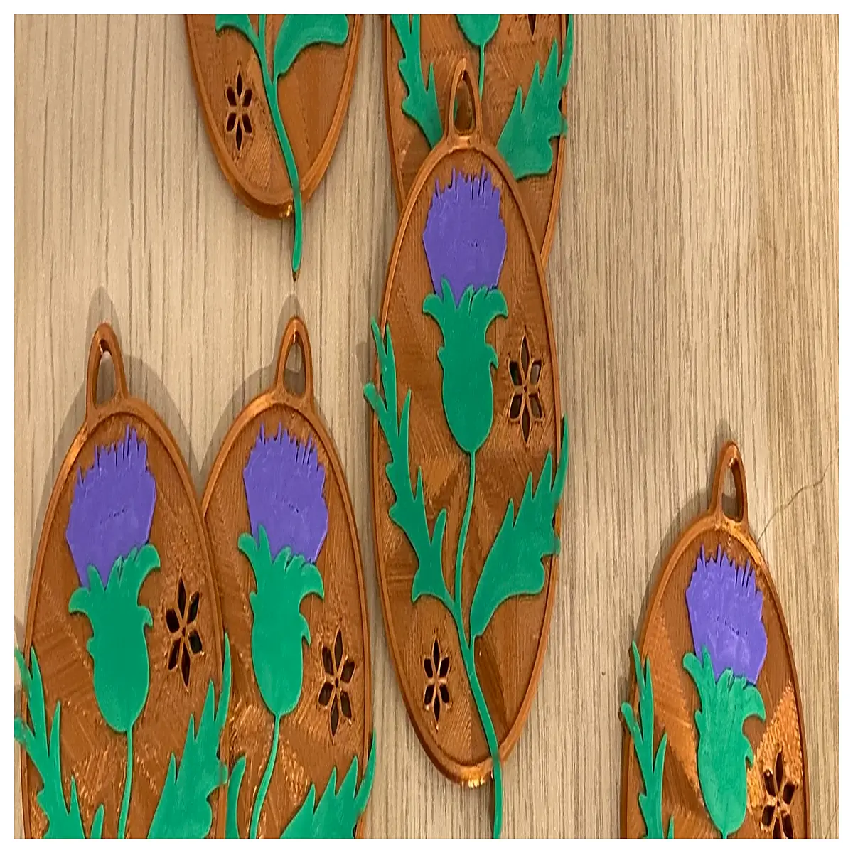 thistle xmas tree ornaments holiday decor