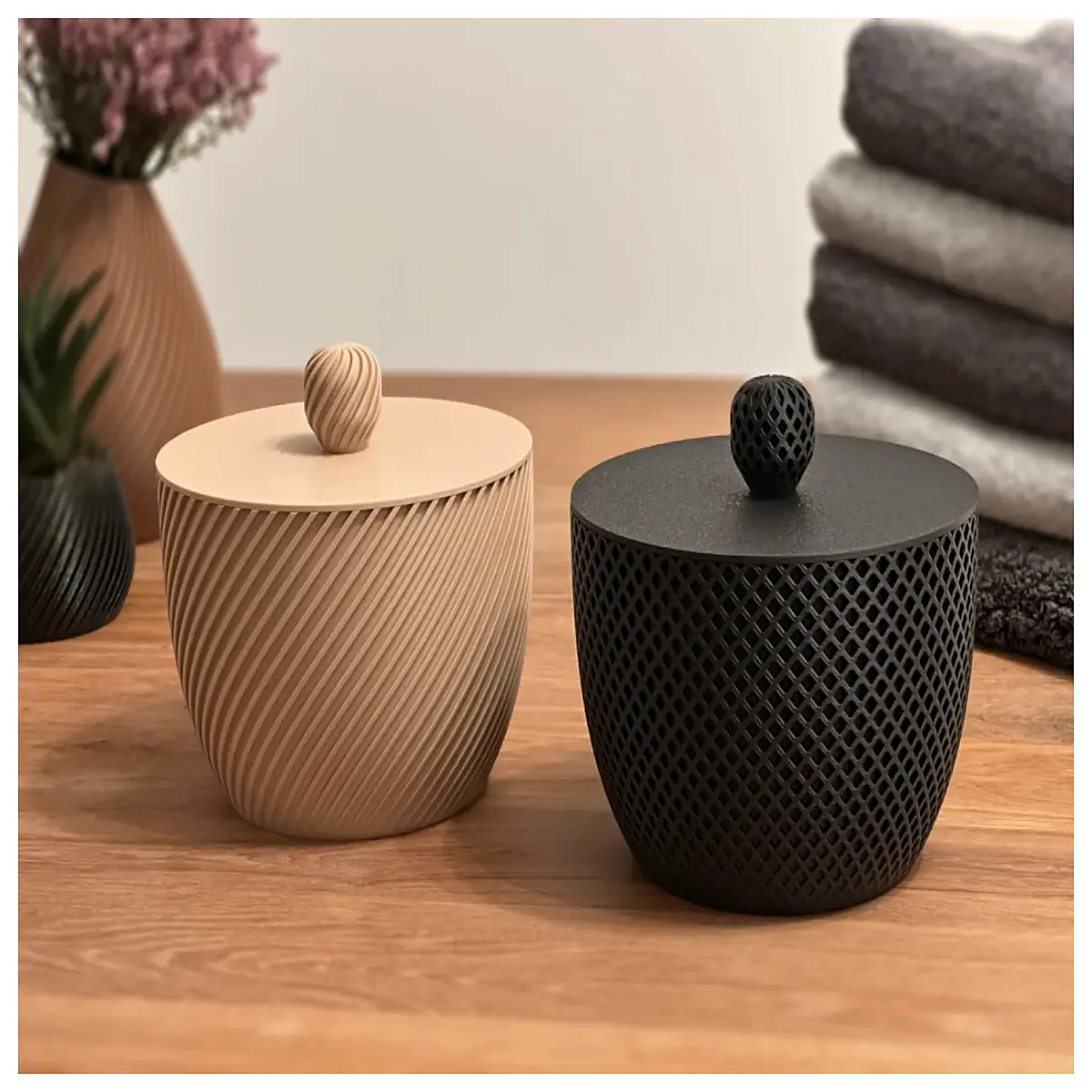 Modern Spiral Pattern Storage Box Rotating Storage Container Organizer Home Storage Multi Compartment Classification Box Creative Storage Supplies