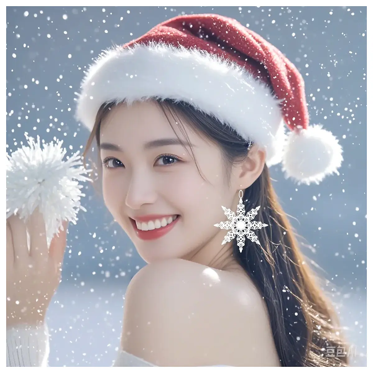 Snowflake Winter Warm Ear Covers Fleece Ear Warmers Cozy Winter Ear Accessories Keep Ears Warm