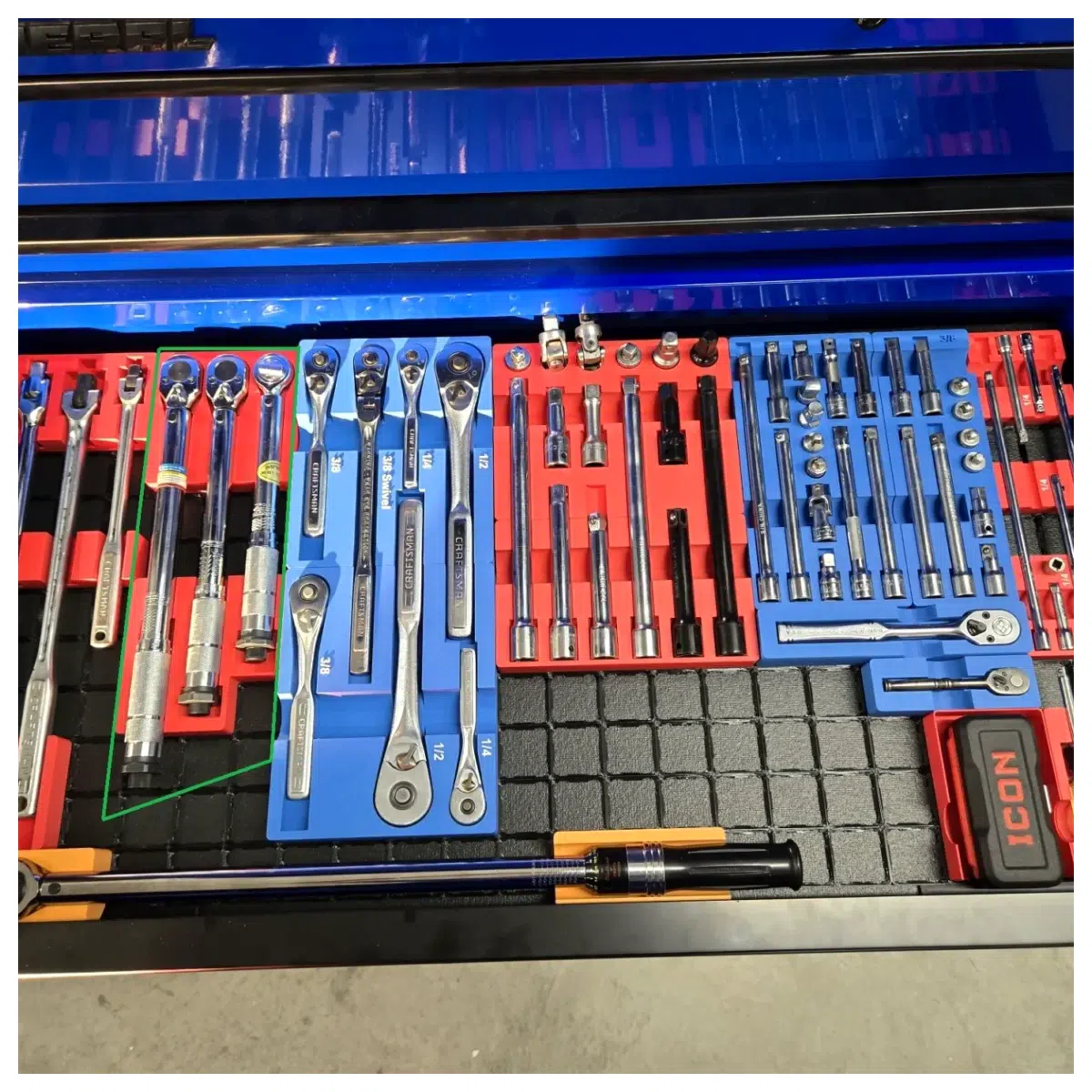 magnetic gridfinity torque wrench holder organizer rack storage box modular tool bin for garage workshop