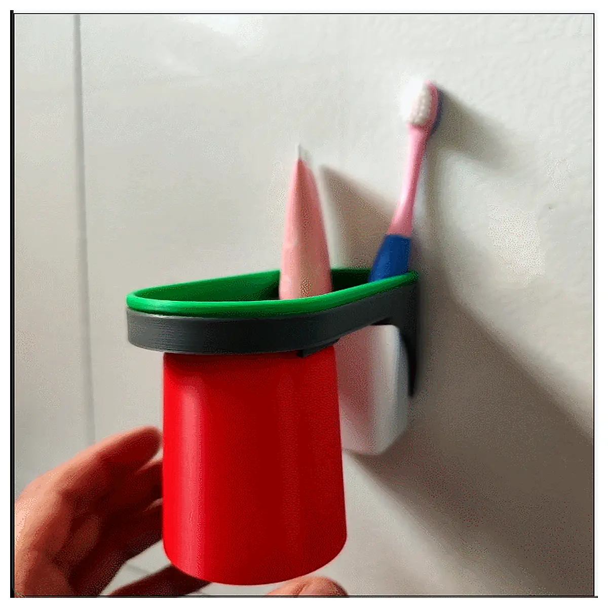 countertop toothbrush holder with draining cup rack anti drip bathroom organizer for electric toothpaste