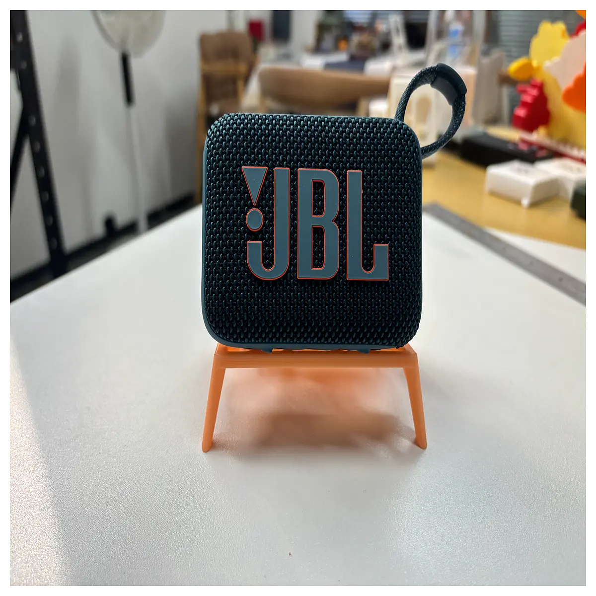 desktop for jbl go 4 speaker portable bluetooth dock holder compact travel organizer accessory