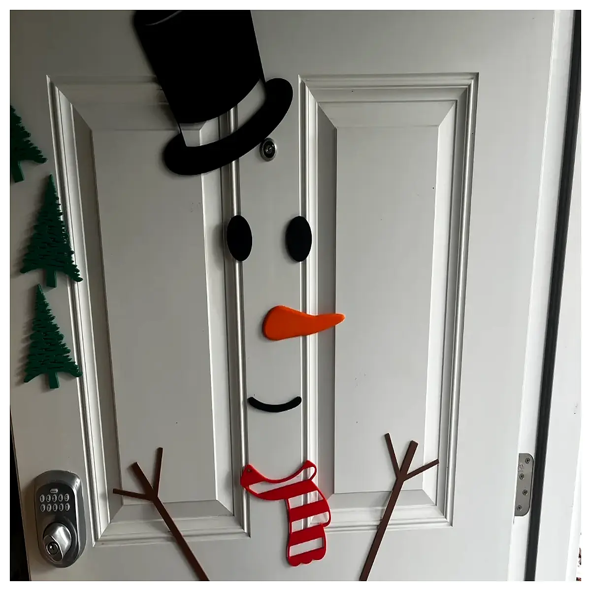 snowman door wreath for christmas front porch holiday decor cute snowman hanging ornament for winter home decoration